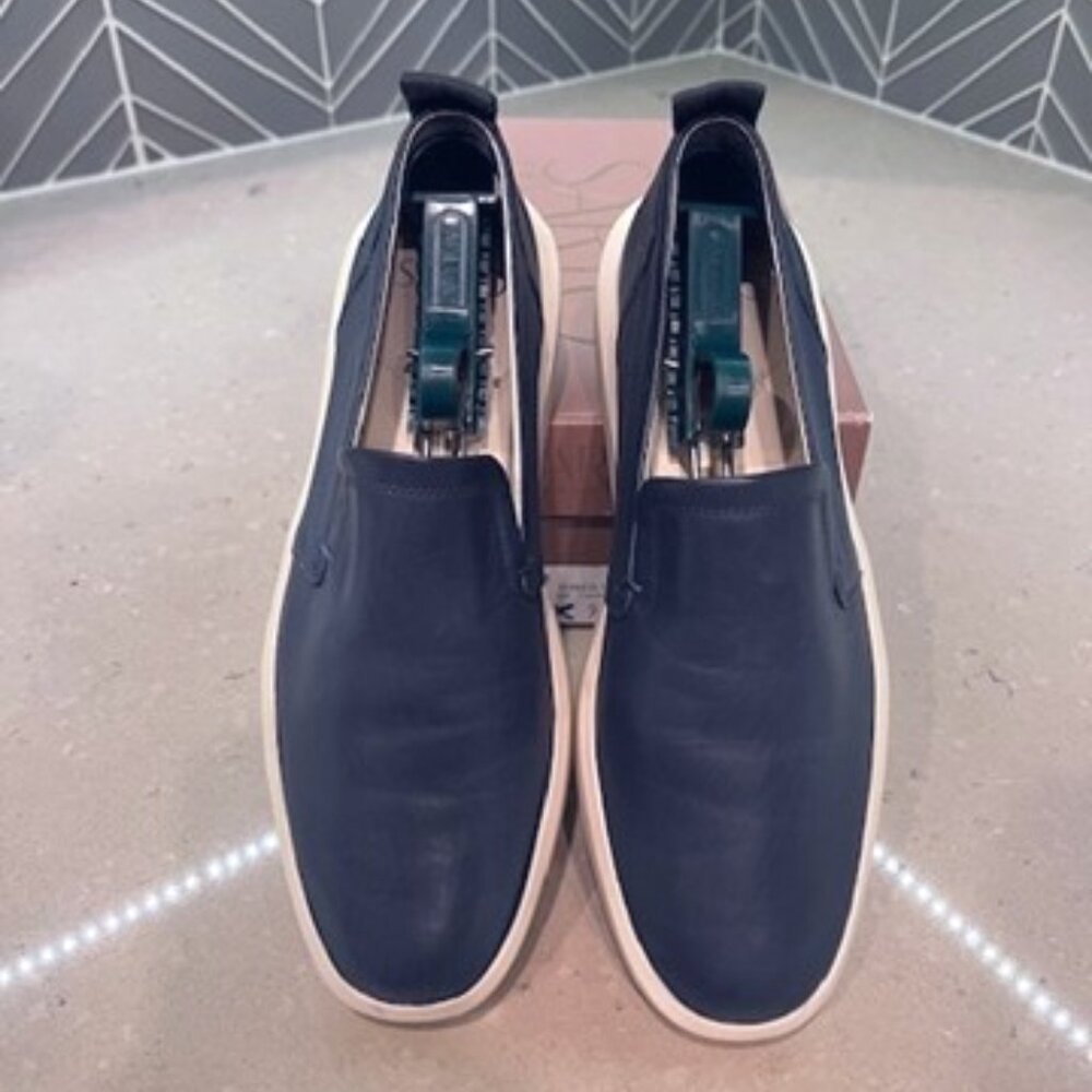 SARTO PLATFORM PRATO NAVY LEATHER SNEAKER - 7M